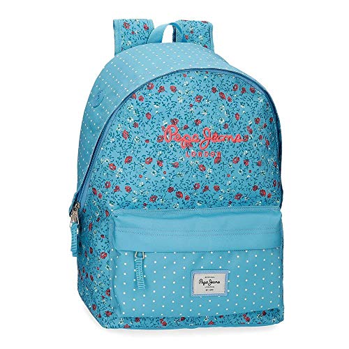 Pepe Jeans Ava Mochila Escolar Adaptable Azul 32x42x15 cms Poliéster 23,52 L