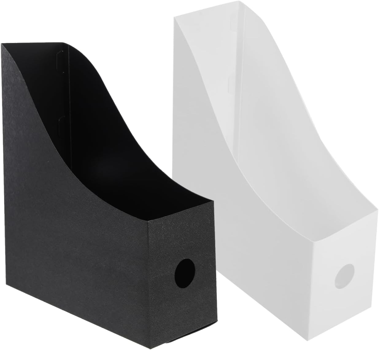 Operitacx 2-Pack Magazine File Holder, Plastic Magazine Holder Folder Organizer for Desk, Binder Holder for Magazines Documents Home Office School