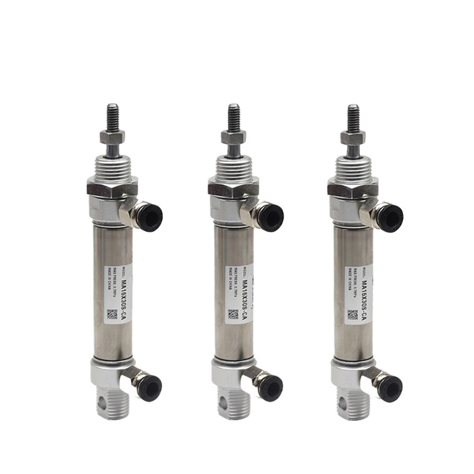 MA MA16 Pneumatischer Edelstahl * 10S Zylinder 16 mm Bohrung 10 – 300 mm S Hub Doppeleffekt Mini Rundzylinder CA-U-CM (MA16X50S, -CM Rundend-Type)