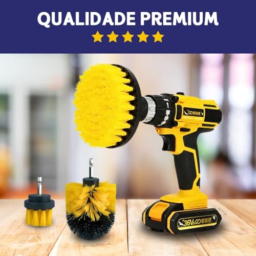 Kit 3 Escovas De Limpeza Para Parafusadeira Furadeira - Nybc