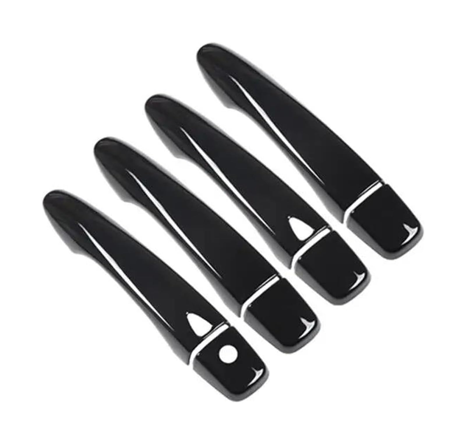 Izqltwkr Black A Side Exterior Door Handle Cover Gloss Black Chrome Car Door Handle Cover Sticker Styling For Nissan For X-Trail T32 Mk3 2014-2020(Black A)