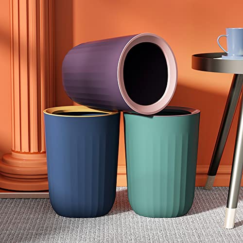Poubelle sans couvercle plastique rond avec anneau pression vert 11,3 l - 4