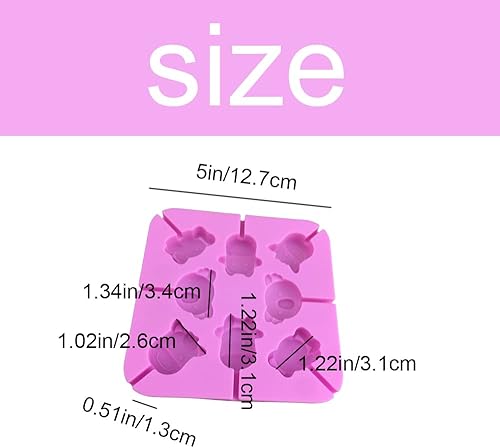 Miniatura 2 de Molde de silicona para tartas y piruletas, molde para hornear piruletas, animales de dibujos animados, molde para piruleta, hornear, pastel,