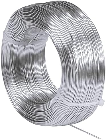 200m / 656ft Aluminum Craft Wire, Silver Craft Wire 1mm, 18 Gauge Sculpting Metal Wire, Bendable Wire for DIY Modelling Crafts, Bike Model, Beading Jewelry Making