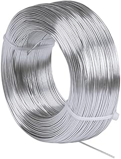 200m / 656ft Aluminum Craft Wire, Silver Craft Wire 1mm, 18 Gauge Sculpting Metal Wire, Bendable Wire for DIY Modelling Crafts, Bike Model, Beading Jewelry Making