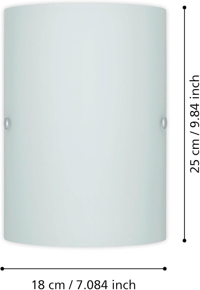 Eglo EGLO wandarmatuur TROY 3, 1 lichtbron tafellamp, materiaal: staal, kleur: nikkel mat, glas: satijnwit, fitting: E14 photo 3