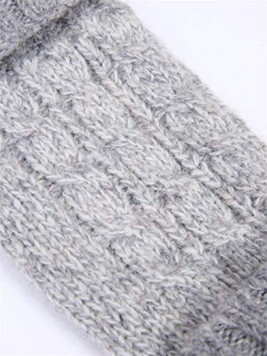 BJTYHT Guantes Guantes de Lana de Pelo Corto Invierno de Las señoras Dedo Medio Guantes Calientes (Color : Gray, Size : One Size) Cover