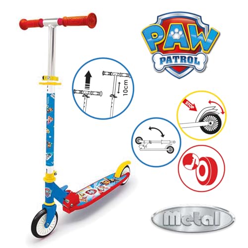 Smoby Pat' Patrouille Patinette 2 roues Pliable Trottinette avec roues silencieuses - vue 4