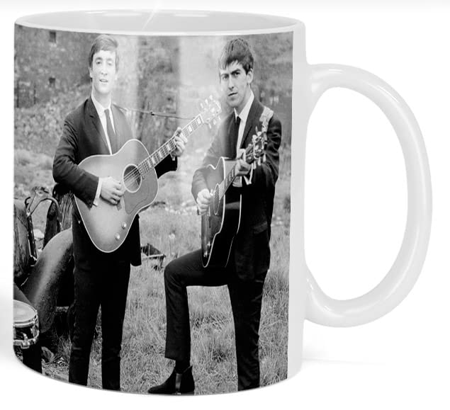 The Beatles B Tasse Blanche White Mug 325ml Ceramique - Les Beatles, Paul McCartney, John Lennon, RIngo Starr, George Harrison The Beatles B Tasse Blanche White Mug 325ml Ceramique