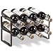 Weinregal Metall stapelbar flaschenregal für 8 Flaschen für Keller, bar und lagerraum, stabiles modular erweiterbare Flaschen und weinlagerung (2 Etagen)