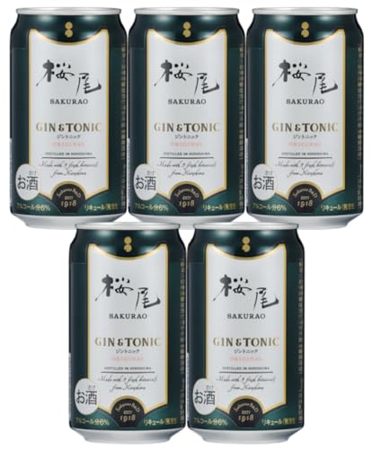 桜尾 SAKURAO GIN ORIGINAL GIN&TONIC 350ml x 5本