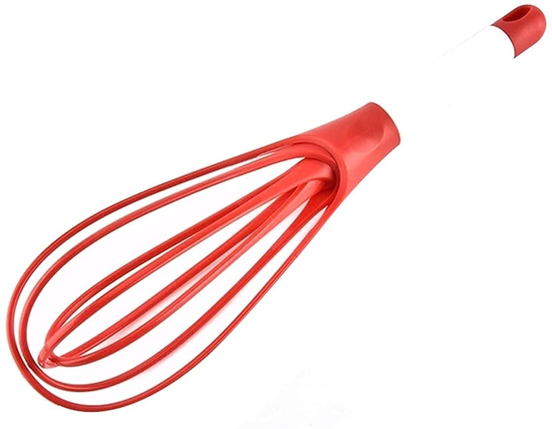 Gopal G 2-in-1 Whisk Plastic Egg Beater Whisk Rotating Balloon and Flat Whisk Collapsible Kitchen Whisk Rotating Silicone Whisk; Egg & Cream Beater Hand Mixer