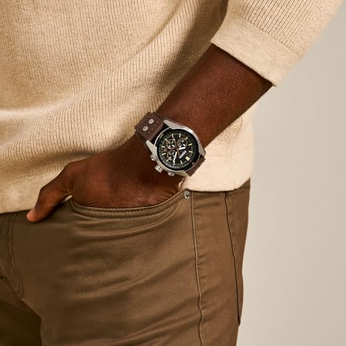Image of Fossil Men's Watch, Coachman Quartz Stainless Steel and Chronograph Leather Watch for Men