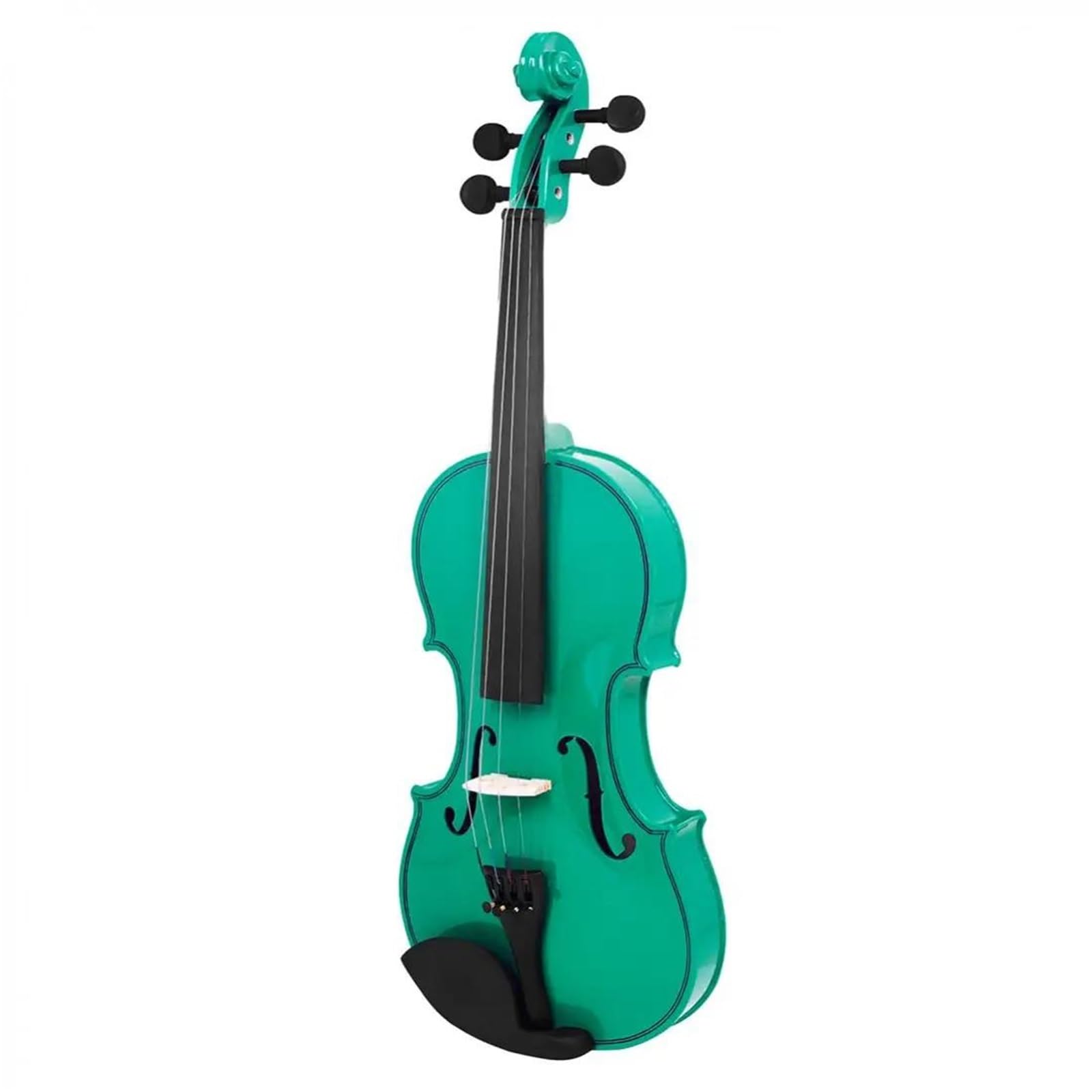 Violino Acustico In Legno Massello A Grandezza Naturale 4/4 Per Principiante Con Custodia E Arco Di Colore Viola/Verde(Green)