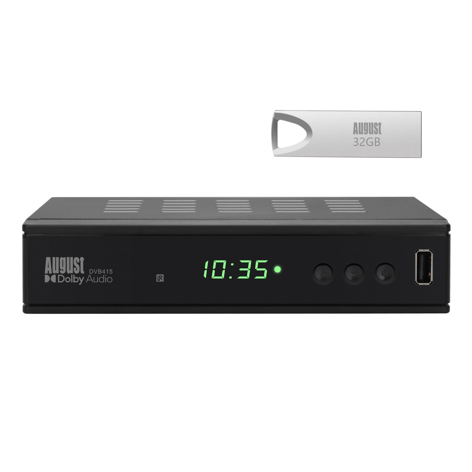 August DVB415 Decodificador TV TDT HD, Receptor TDT HD para DVB-T DVB-T2 TV 1080P HDMI y Scart con Reproductor Multimedia PVR para Grabación