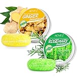 Shampoo Bar Ginger and Rosemary, Organic Ginger and Rosemary Shampoo Bar for Hair Growth, Scalp and Hair Loss Treatment, Anti Dandruff Natural Bars Set, 60g Each