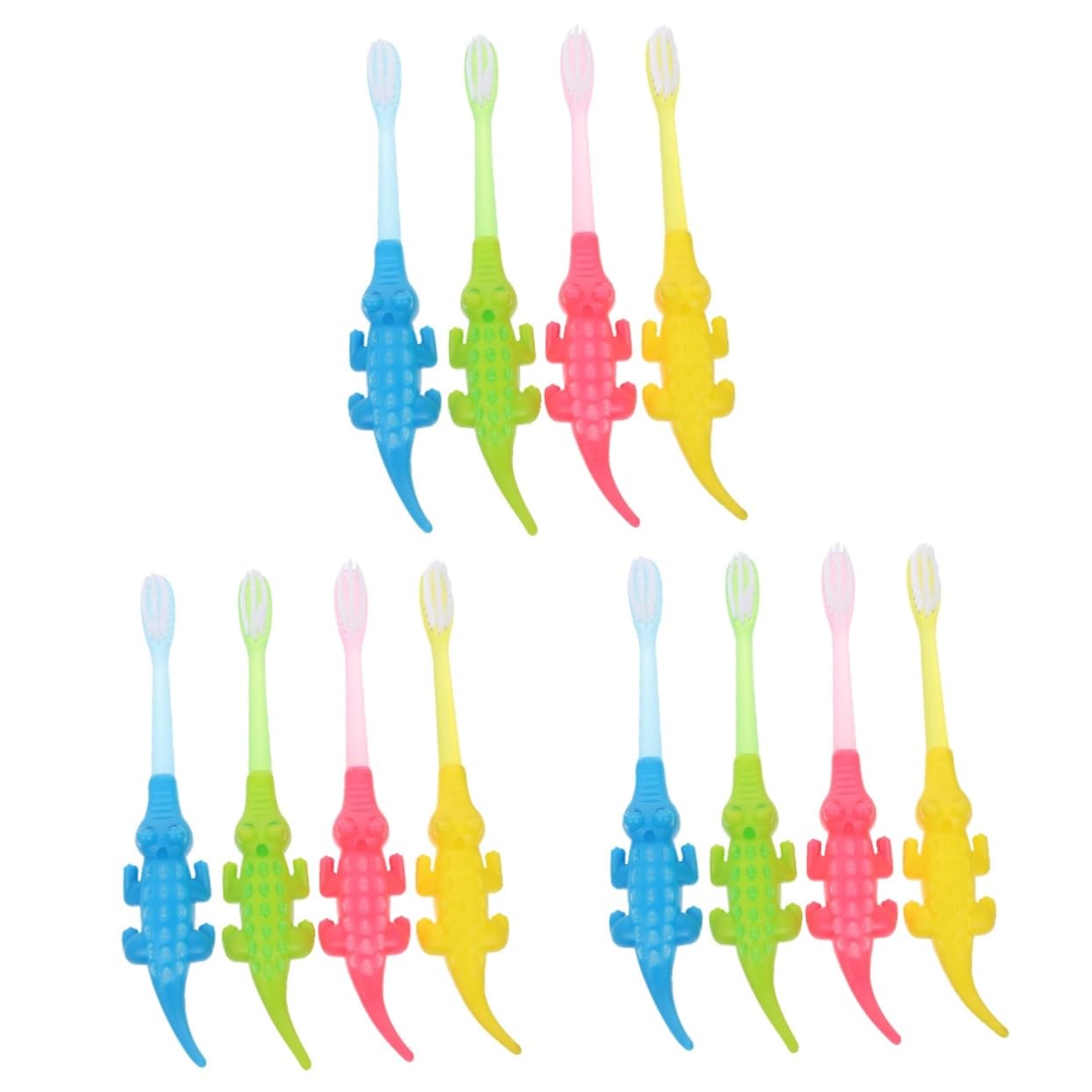 VALICLUD 3 Ensembles Brosse À Dents Pour Enfants Brosse À Dents De Nettoyage Dents Pour Tout-Petits Poils En Forme De Dessin Animé Brosse À Dents Mignonne Brosse À Dents 8 pièces * 3