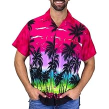 Funky Hawaiian Shirt Casual Men Front Pocket Button Down Very Loud Shortsleeve Unisex Beach Multi Colors...