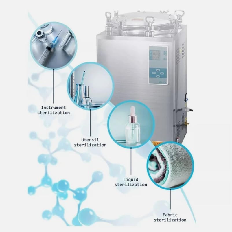 35L Vertical Pressure Steam Autoclave Sterilizer LED Display Automation 105-134℃ for Lab Use