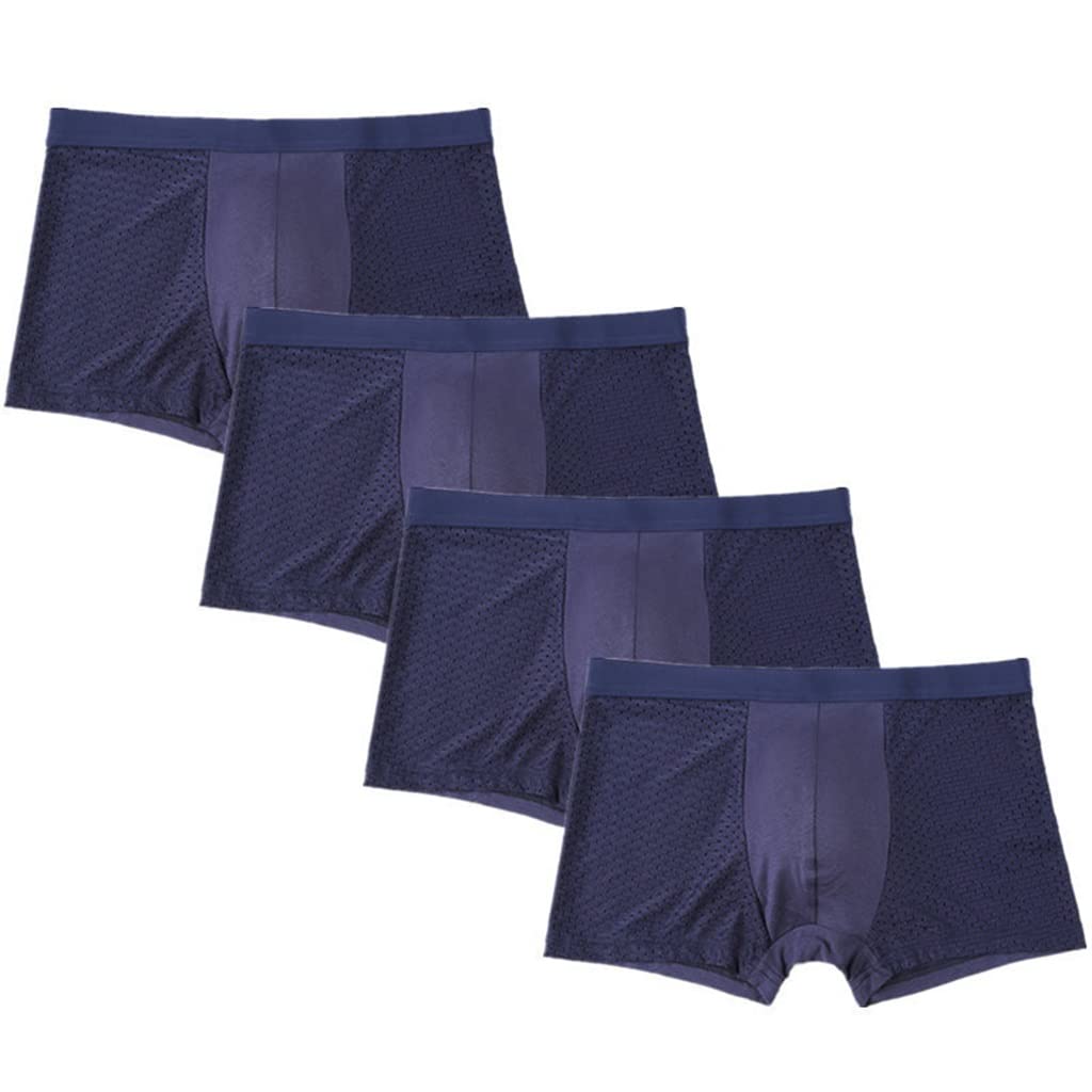 4 pieces Lot mens underwear boxer briefs mesh shorts fitted with pockets