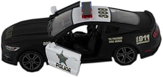 KiNSMART 2015 Ford Mustang Gt Black & White State Police Squad Car 1/36 Scale Diecast Interceptor