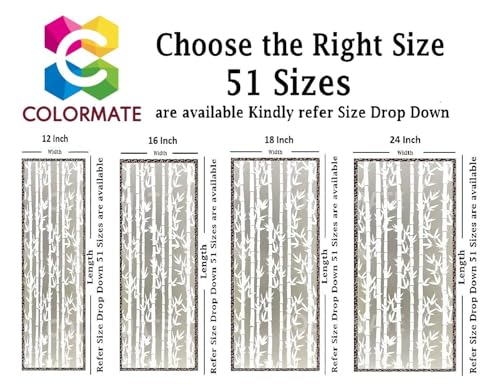 Image of COLORMATE Premium Vinyl Stained Frosted Window Glass Film (12x60 Inch) - Self-Adhesive Wallpaper Sticker Opaque Tint Cling for Window Glass Privacy Cover, Door, Office, Home.| Anti-UV. White Bamboo