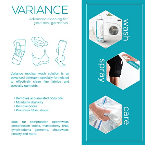 Variance By Forever New – Medical Wash Solution, Fragrance Free, 16 Fl Oz – Advanced Liquid Laundry Detergent For Compression Sportswear And Socks, Mastectomy Bras, Lymph-Edema Garments, Shapewear #TOP7
