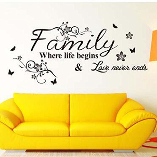 Flowers Decals Wall Stickers TV Background，Elevin(TM) Wall Decals Stickers Removable Waterproof Self Adhesive