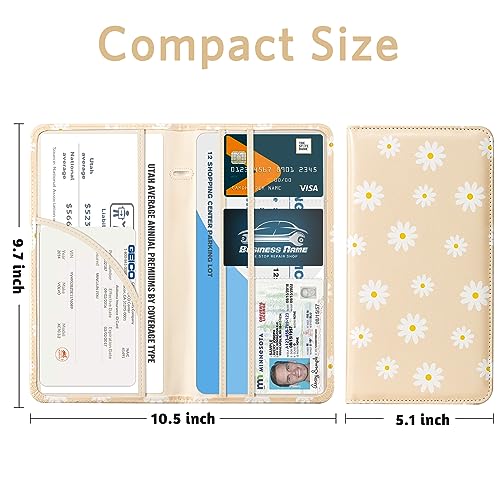 Image of CoBak Car Registration and Insurance Holder | Vehicle Glove Box Organizer, Auto Truck Compartment Document Case with Magnetic Closure for Insurance & Driver License