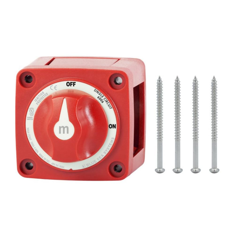 Littimoon Mini Switch Cut On/Off Marine Boat 12-48V 100-300A Battery Switch Isolator Disconnect Rotary