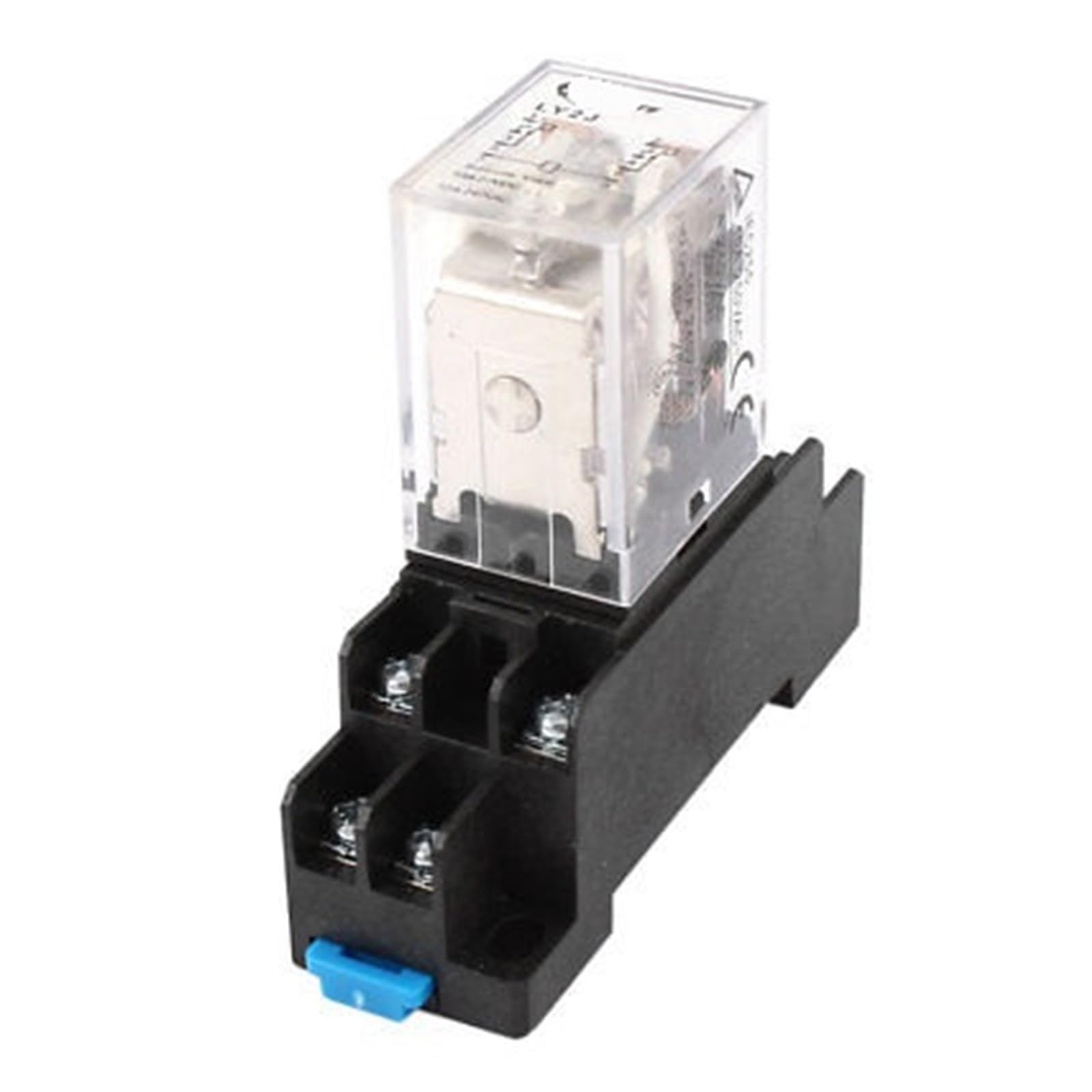 Relé de potencia DPDT 24V CA de 8 pines con enchufe para carril DIN 35mm 5