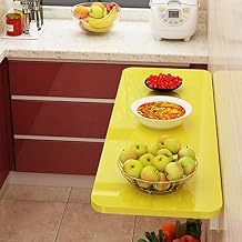 Wall Mounted Table,Thickened Folding Desk for kitchen, Laundry Folding Table,Space Saving Floating Folding Table, Fold Down Table Wall Mounted for Laundry, Kitchen, Small Space Folding Card Table  Co