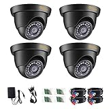 【20M Night Vision] Con LED IR 24pcs integrati con filtro IR-CUT, la fotocamera fornisce un'illuminazione IR di 20m. Al buio, i LED IR si accendono automaticamente per fornire immagini nitide in bianco e nero
