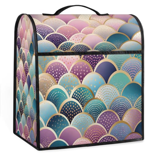 Coffee Maker Cover Ocean Mermaid Kitchen Appliance Covers Small Appliance Covers Blender Cover Juicer Cover Dust Covers for Kitchen Appliances with Top Handle and Pockets,Washable,B140