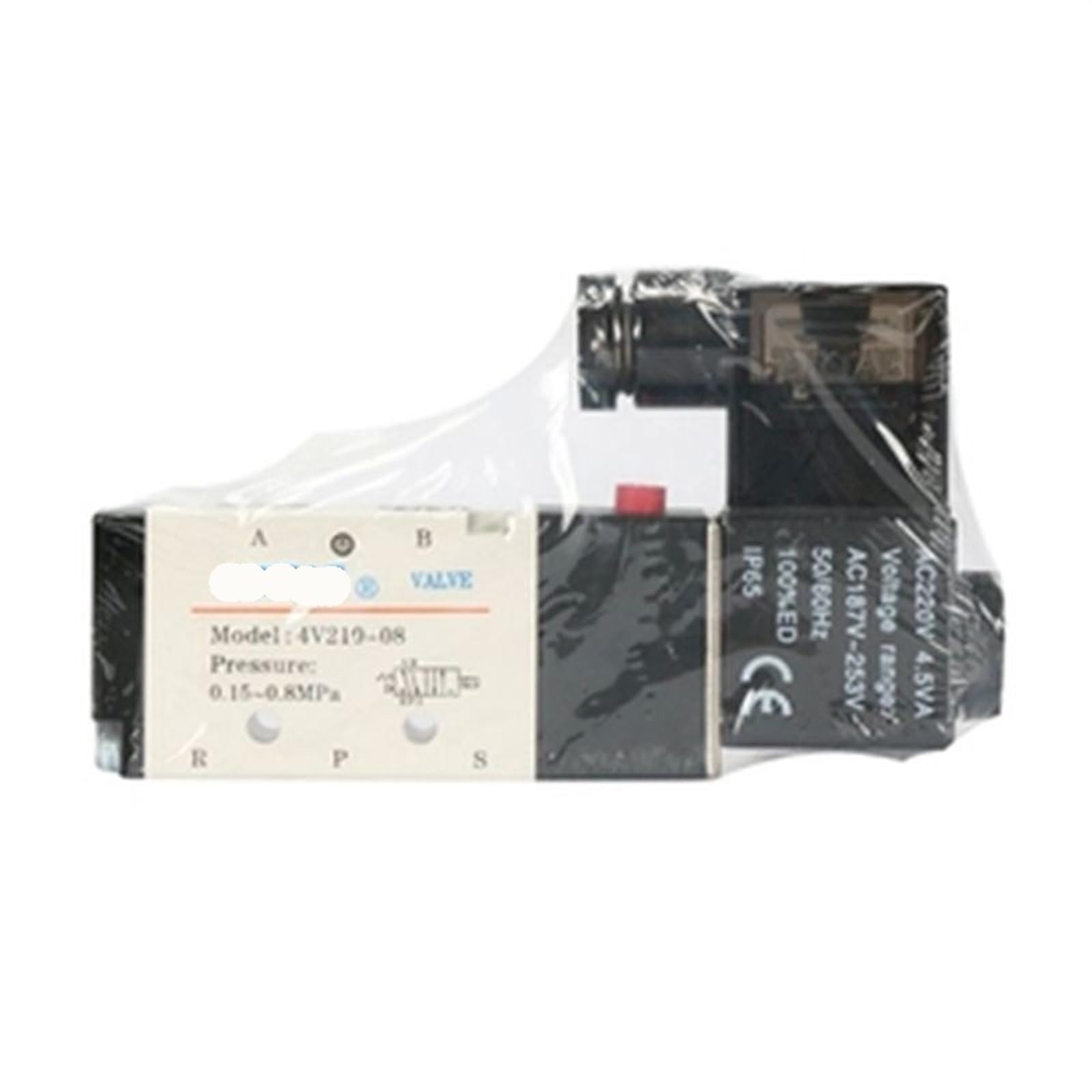 Válvula Solenoide neumática 24V DC 12V 4V410-15 silenciador 4mm 6mm 8mm 10mm 12mm Ajuste rápido AC 110v 220v 4V410 15 1 Uds (Color : With 10mm fittings, Size : AC110V)