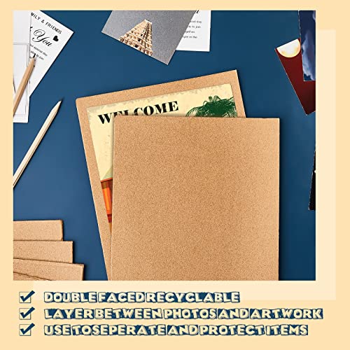 Image of Henoyso 110 Pack 11 x 8. 5 Inch Corrugated Cardboard Sheets Flat Cardboard Sheets Packaging Inserts Flat Square Inserts Squares Separators for Shipping Packing Mailing Crafts(Brown)