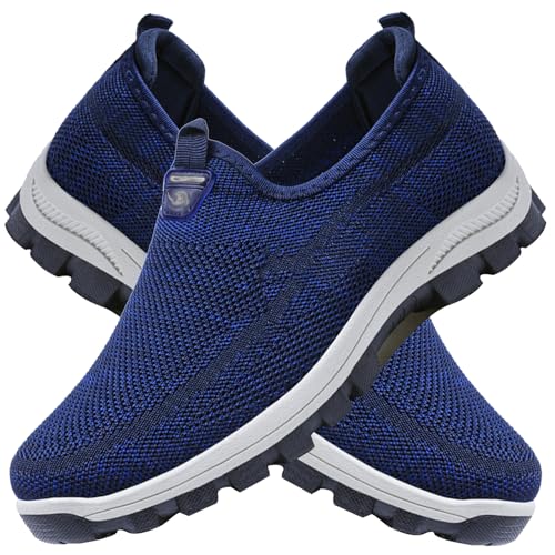 Aocase Scarpa Uomo per Fascite Plantare Scarpe Uomo Pianta Larga Confortevole Sneakers Casual all'Aperto Scarpe da Lavoro Leggere all'aperto,Blu,42/260mm