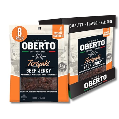 Oberto Specialty Meats Teriyaki Beef Jerky, 2.7 Ounce (Pack of 8)