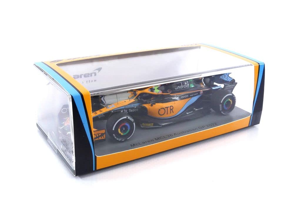 Spark- Collezione in Miniatura Auto, Colore Arancione/Blu, S8528