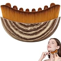Lymphbürsten Gesicht, Gesichtsbürste, Face Brush, Lymphdrainage, Massagegerät Kontur Kinn Kiefer mit Aufbewahrungsbox (Brown)