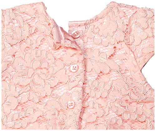 Image of miniklub Girls Pink Self Design Fit And Flare Dress