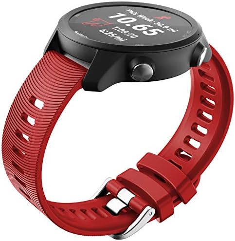 NotoCity for Garmin Forerunner 645 Strap/245 Strap, 20mm Replacement Strap Soft Silicone for Vivoactive 3 Music Vívomove HR Forerunner 645/245 Music
