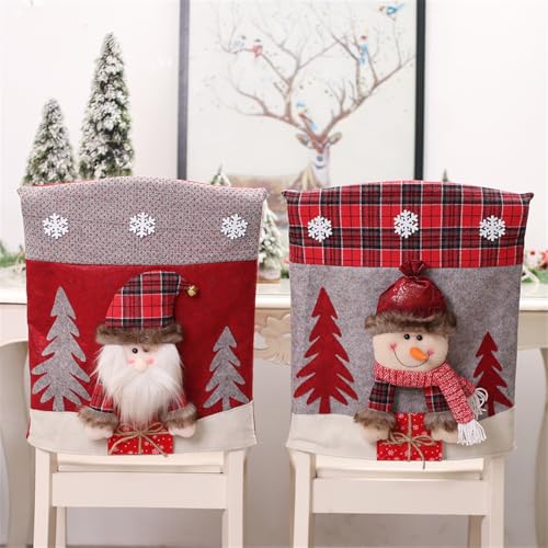 Housse de chaise Noël extensible pour protéger et décorer votre salle à manger - 8
