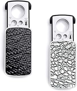 IHUIXINHE Jewelry Loupe,30X 60X 90X Illuminated Jewelers Eye Loupe Magnifier with Bright LED Light,Best for Jewelry, Diamonds, Gems, Coins, Stamps, Rocks,Watches,Antiques Models,White and Black (30X 60X 90X)