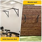 Wall Mounted Pull Up Bar, Adjustable Depth 51" Chin Up Bar, Strength Training Pull-Up Bars 500LBS Weight Capacity, Home or Garage Gym Chin Up Workout Training Station - Image 5