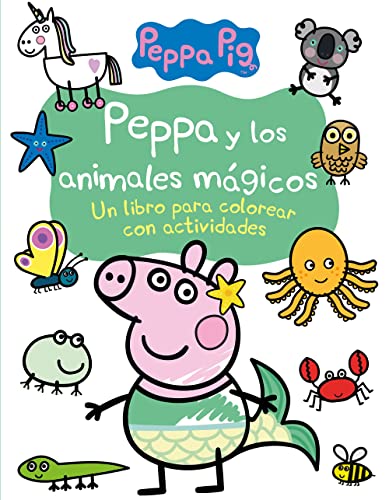 Peppa Pig. Cuaderno de actividades - Peppa y los animales mágicos: Un libro para colorear con actividades (Altea)