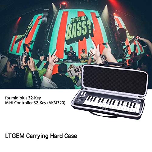 LTGEM EVA Hard Case for midiplus 32-Key Midi Controller 32-Key (AKM320) - Travel Protective Carrying Storage Bag