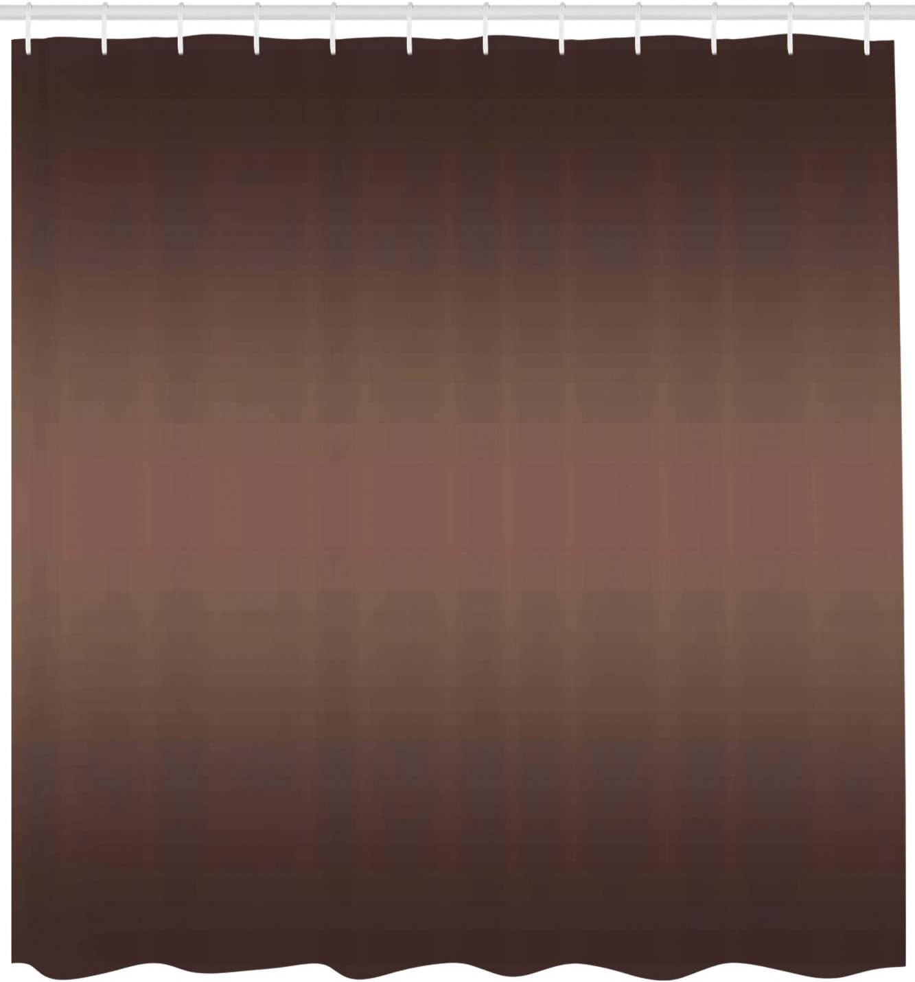 Ambesonne Ombre Shower Curtain, Dark Chocolate Healty Foods Dark Brown Color Inspired Ombre Design Digital Print Artwork Image, Cloth Fabric Bathroom Decor Set with Hooks, 69" W x 84" L, Dark Brown