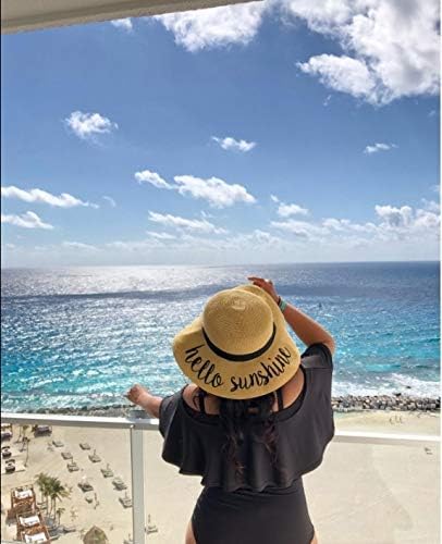 Miniatura 9 de Funky Junque Sombrero de sol para mujer con refranes bordados