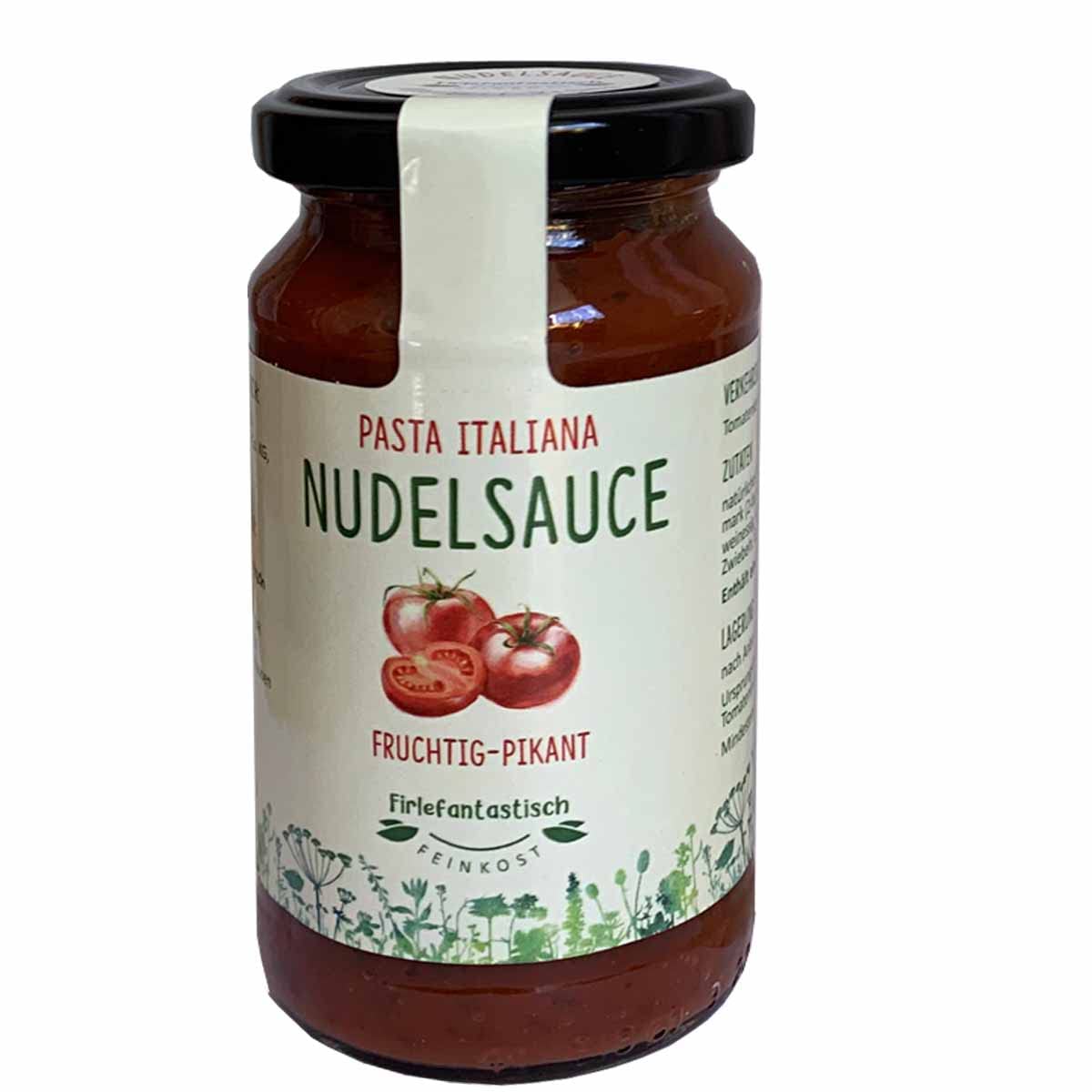 Feinkost Geschenk-Set Fahrrad – Nudeln in Fahrradform 225g, Pasta Sauce 200ml, Mediterrane Gewürze 35g & Fahrrad-Schlüsselanhänger – Originelles Geschenk für Radfahrer in Tragetasche